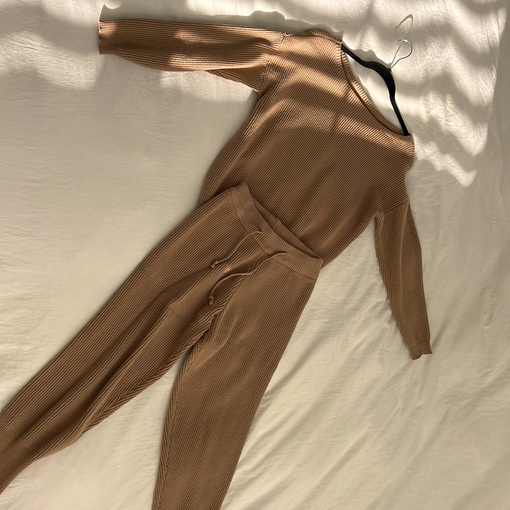knit sweater + pants set